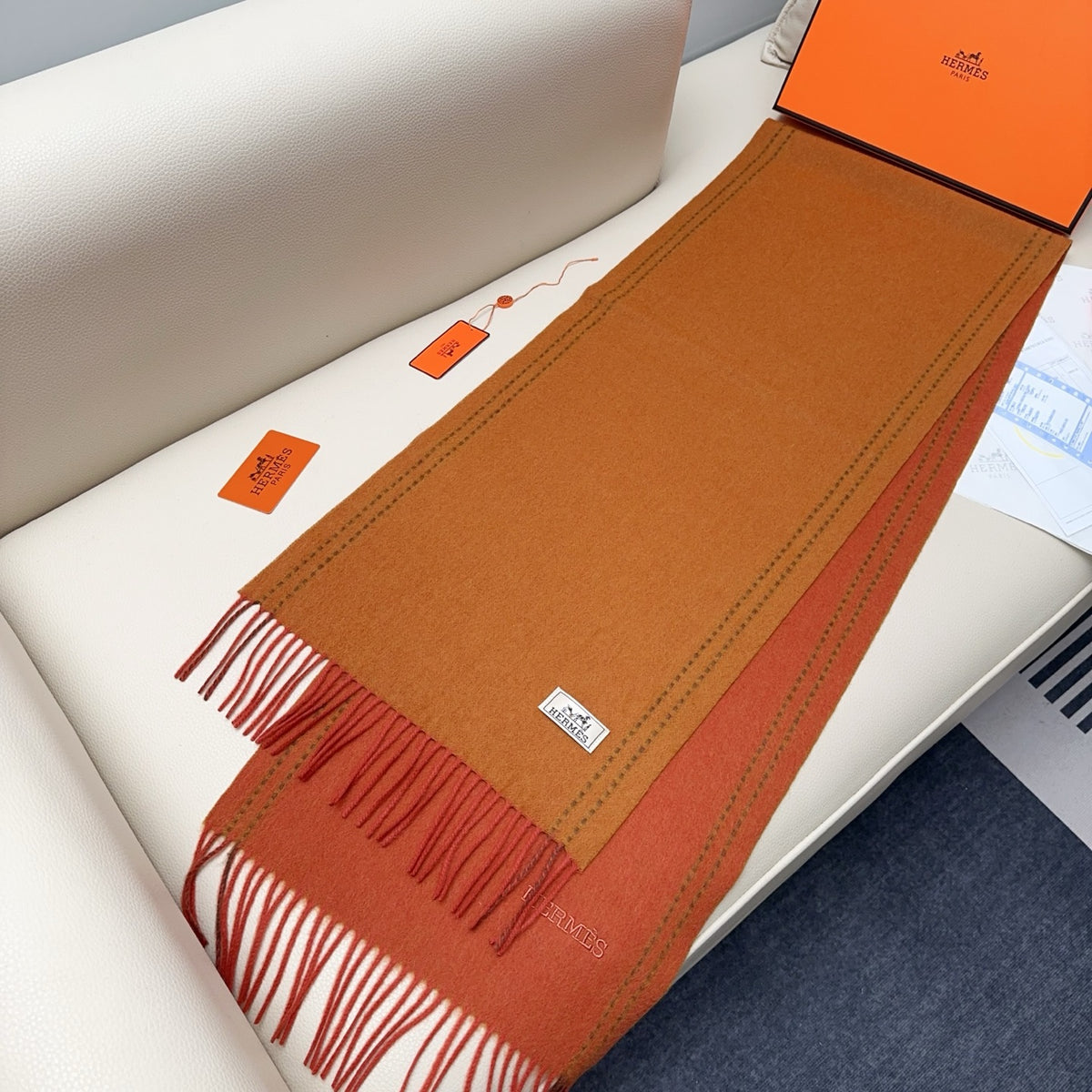 letter Scarf for unisex couple - alternate angle view 6