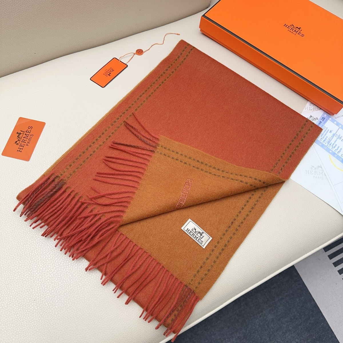 letter Scarf for unisex couple - alternate angle view 3