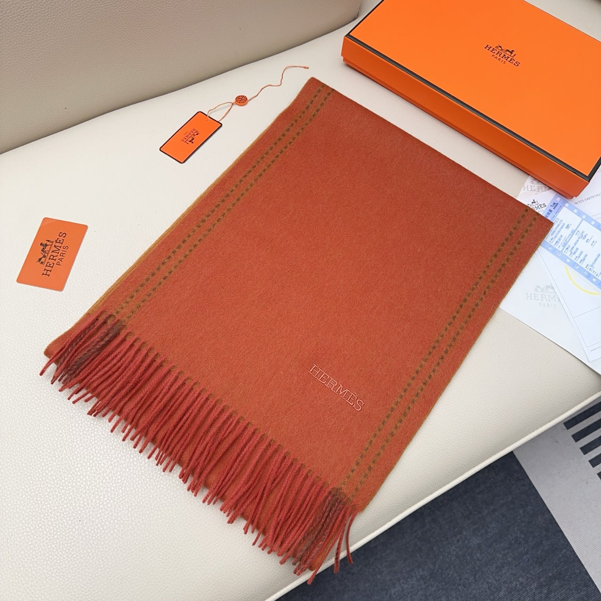 letter Scarf for unisex couple - alternate angle view 2