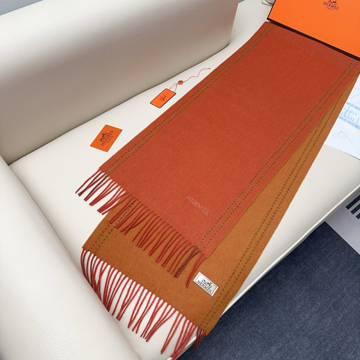 letter Scarf for unisex couple - alternate angle view 5