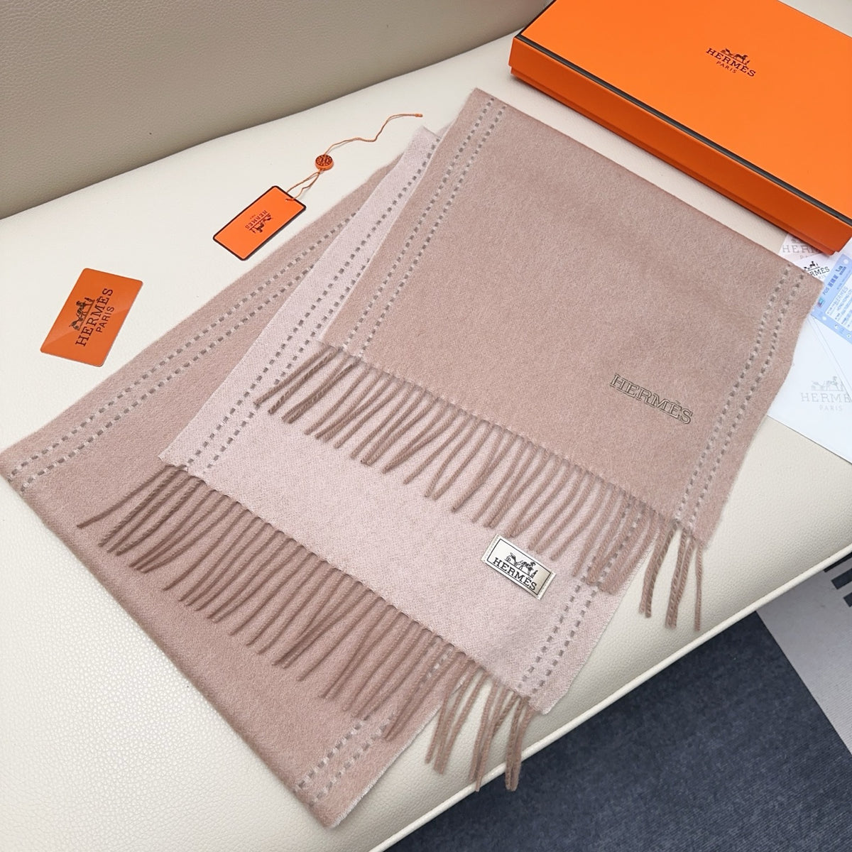 letter Scarf for unisex couple - alternate angle view 4