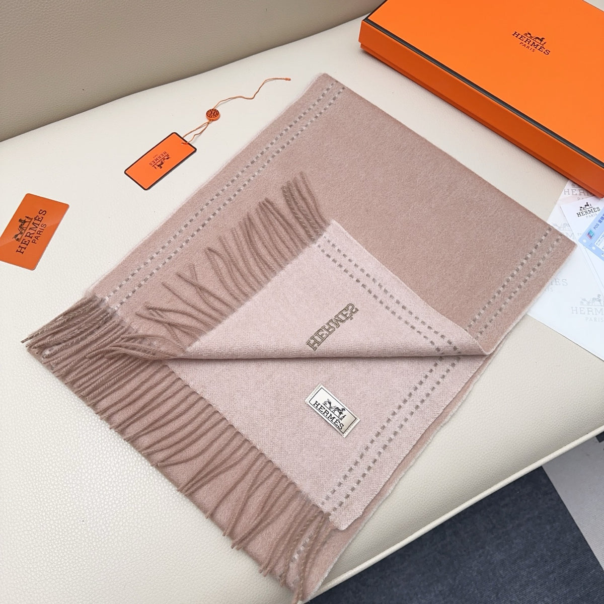 letter Scarf for unisex couple - alternate angle view 3