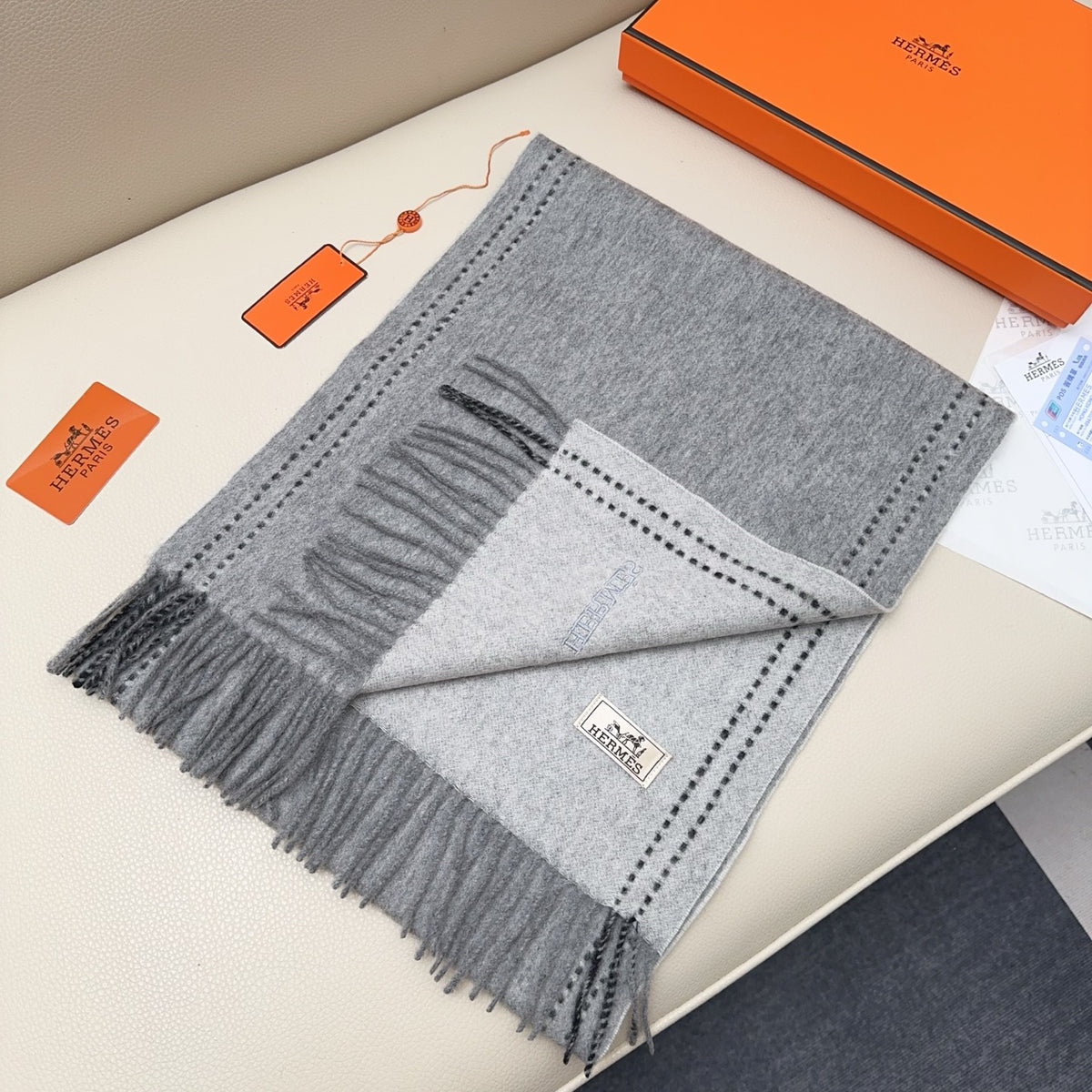 letter Scarf for unisex couple - alternate angle view 3