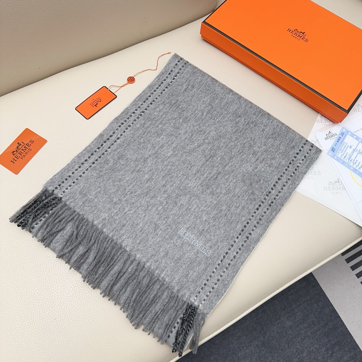 letter Scarf for unisex couple - alternate angle view 2