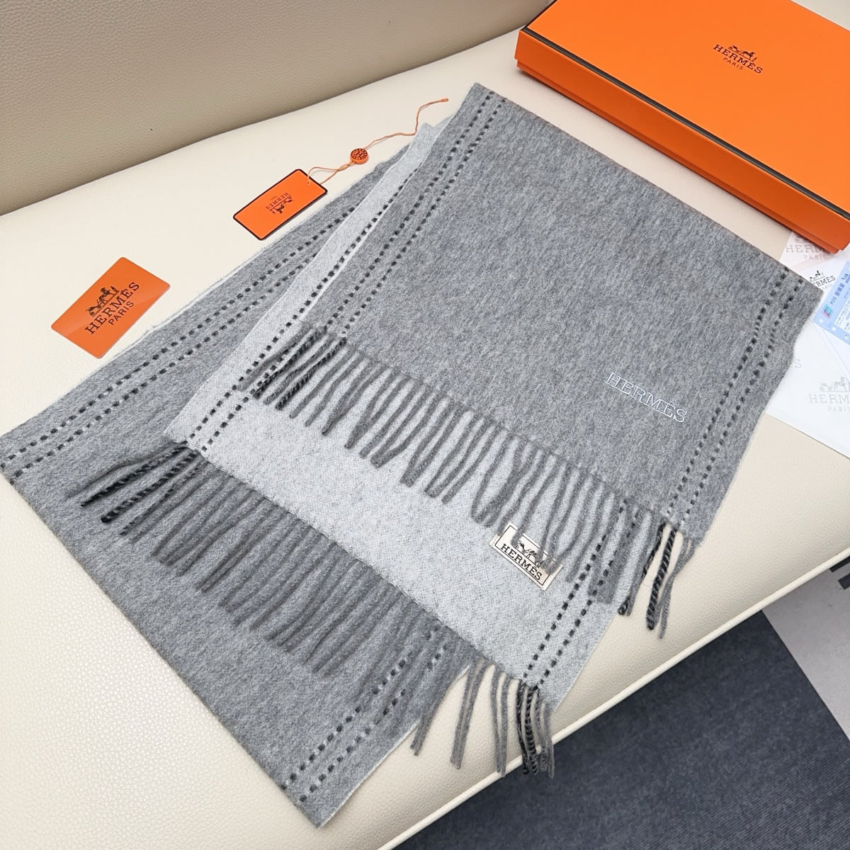 letter Scarf for unisex couple - alternate angle view 4