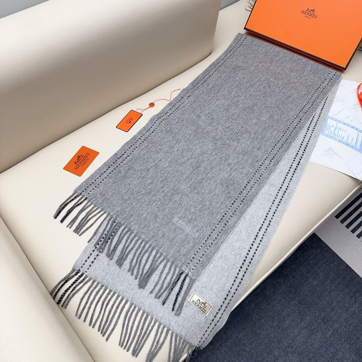 letter Scarf for unisex couple - alternate angle view 5