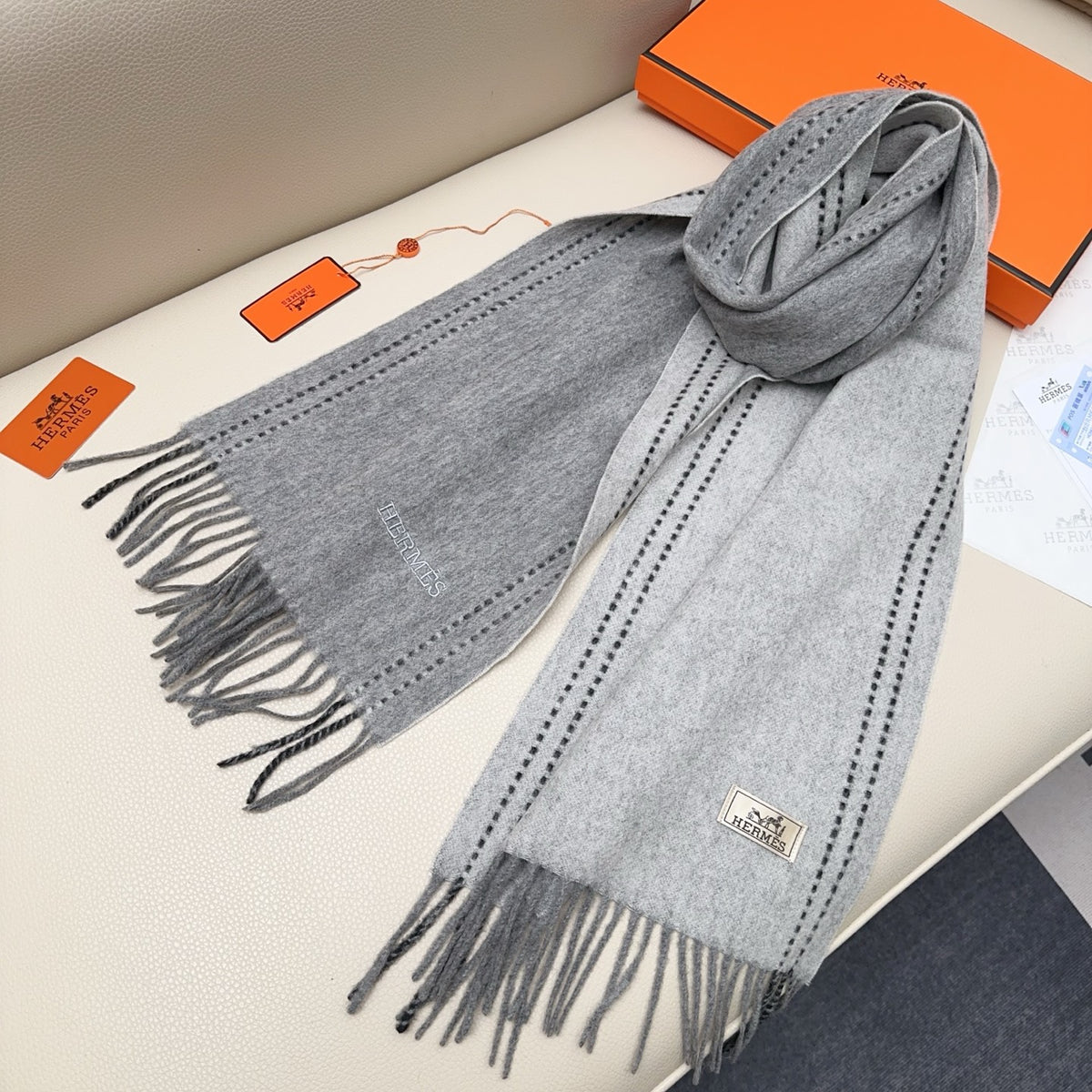 letter Scarf for unisex couple - alternate angle view 8
