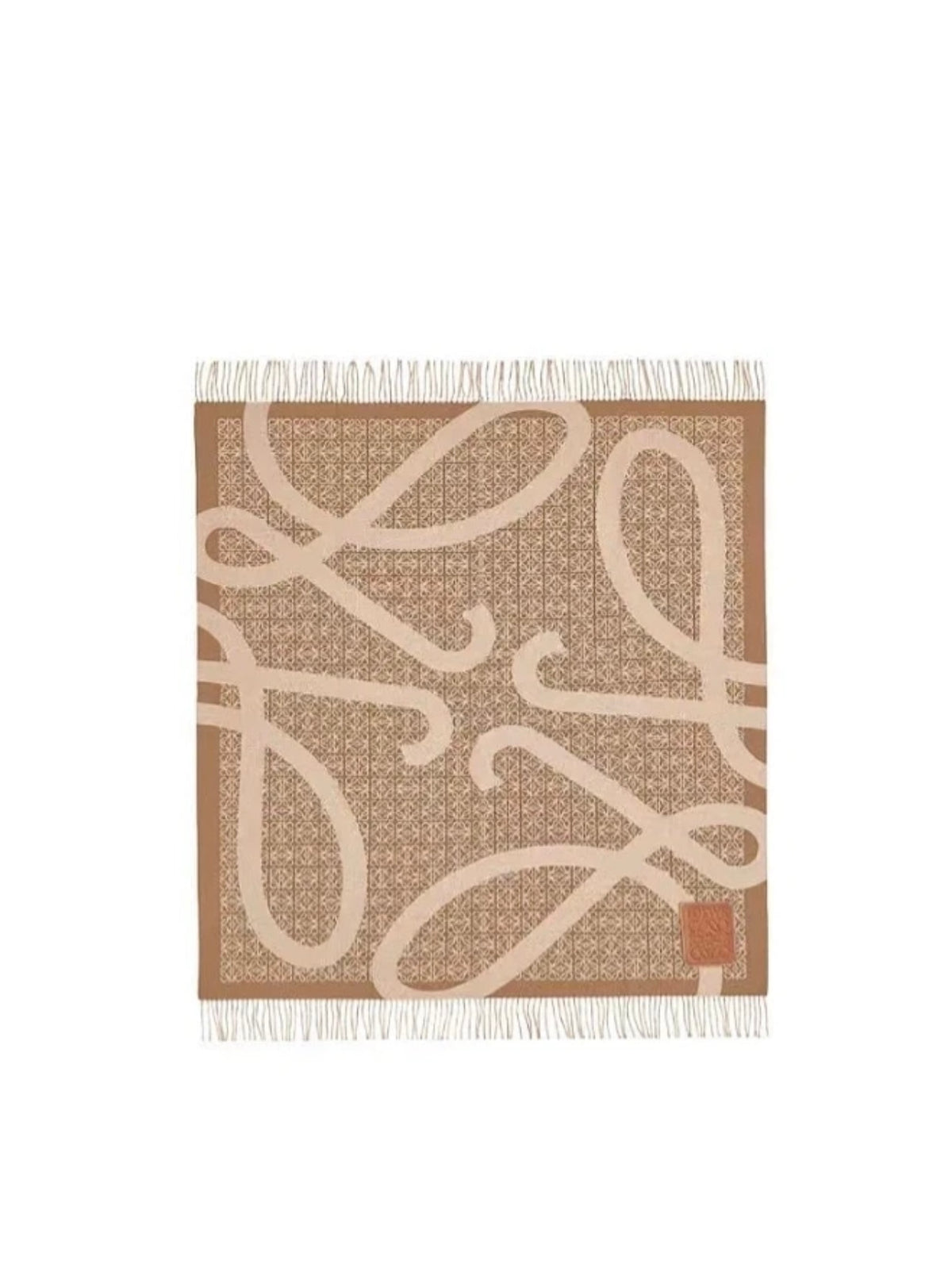 two-tone genuine leather floral Shawl for women - product detail view