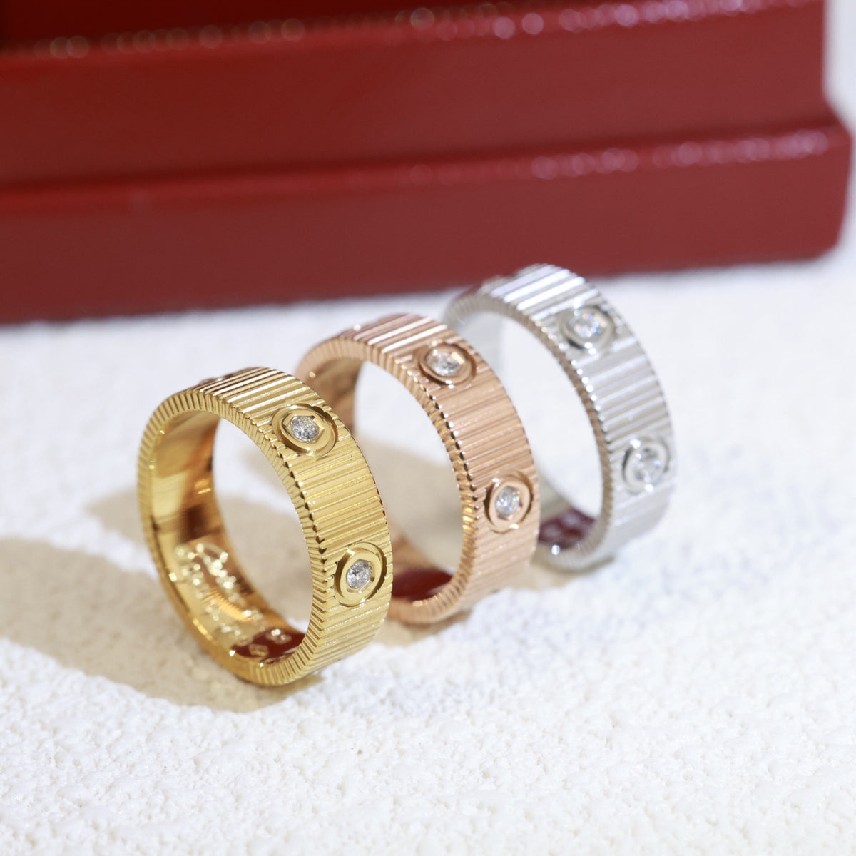 gold crystal Ring for women - product detail view