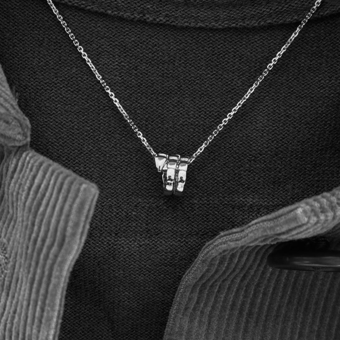 white gold luxury Necklace for women - alternate angle view 3