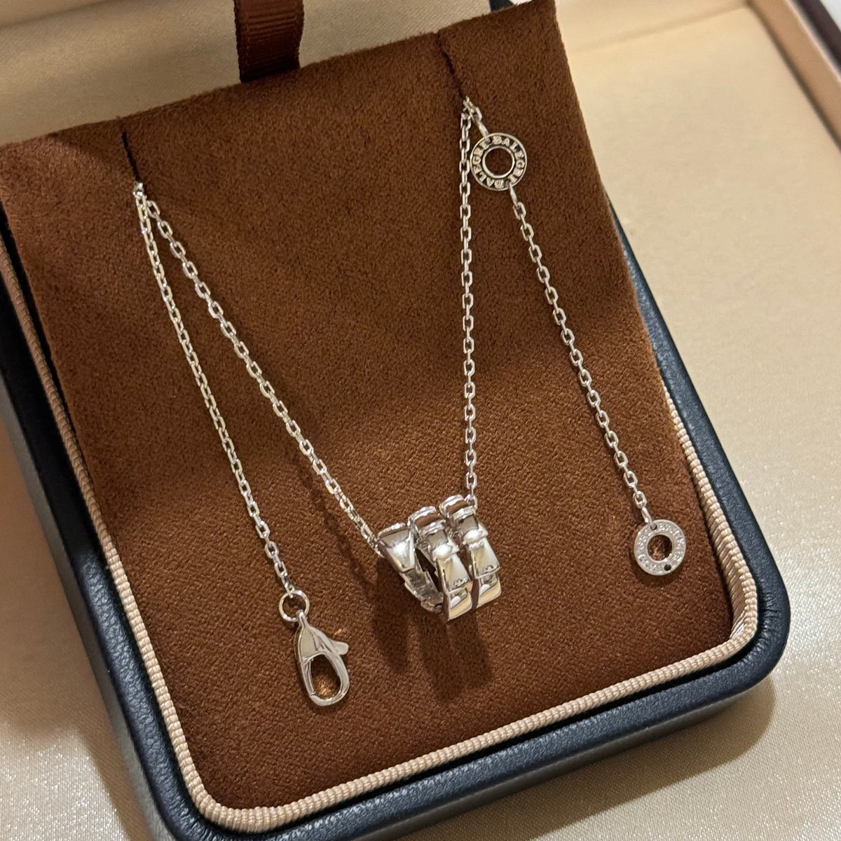 white gold luxury Necklace for women - alternate angle view 9