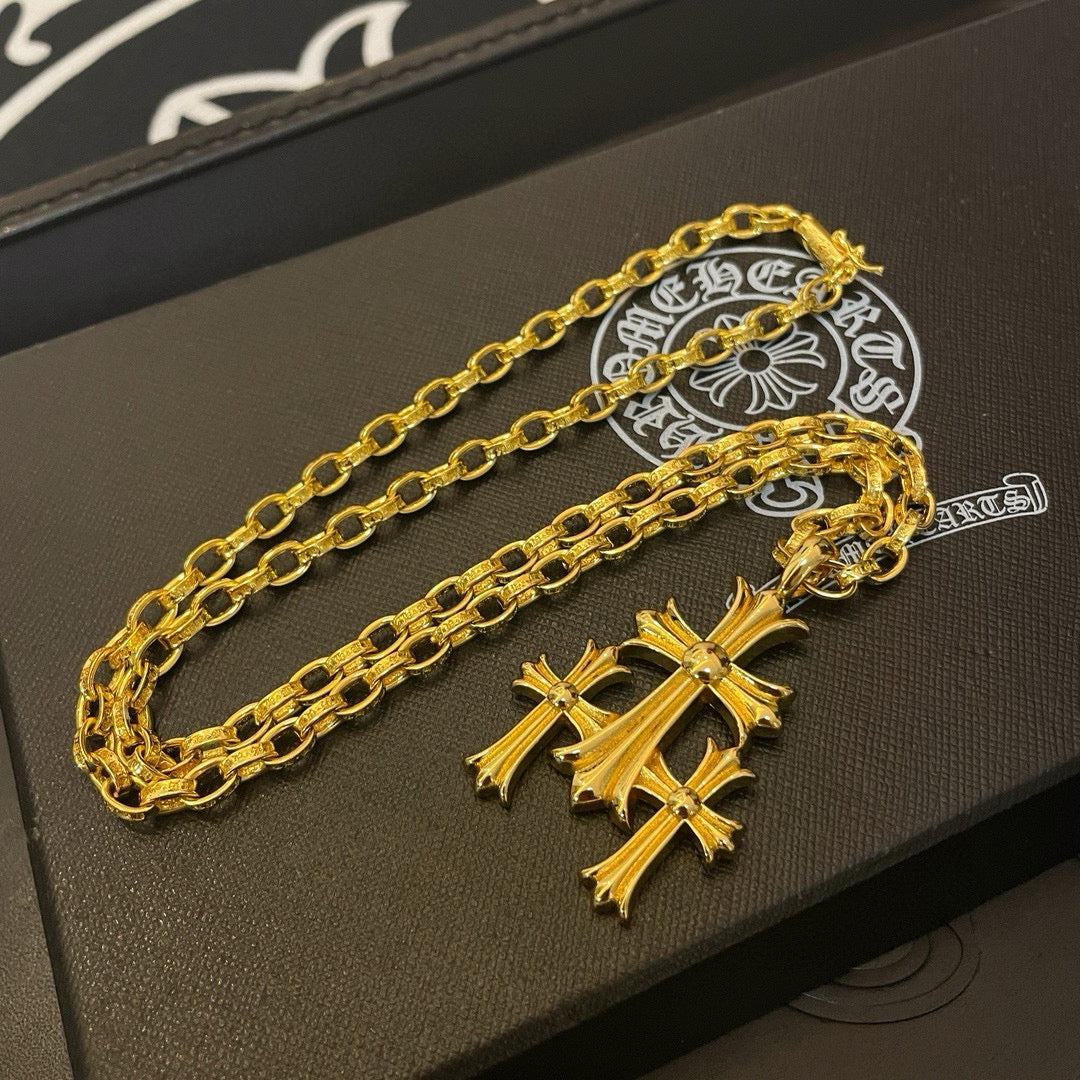 antique cross Pendant for men - alternate angle view 6
