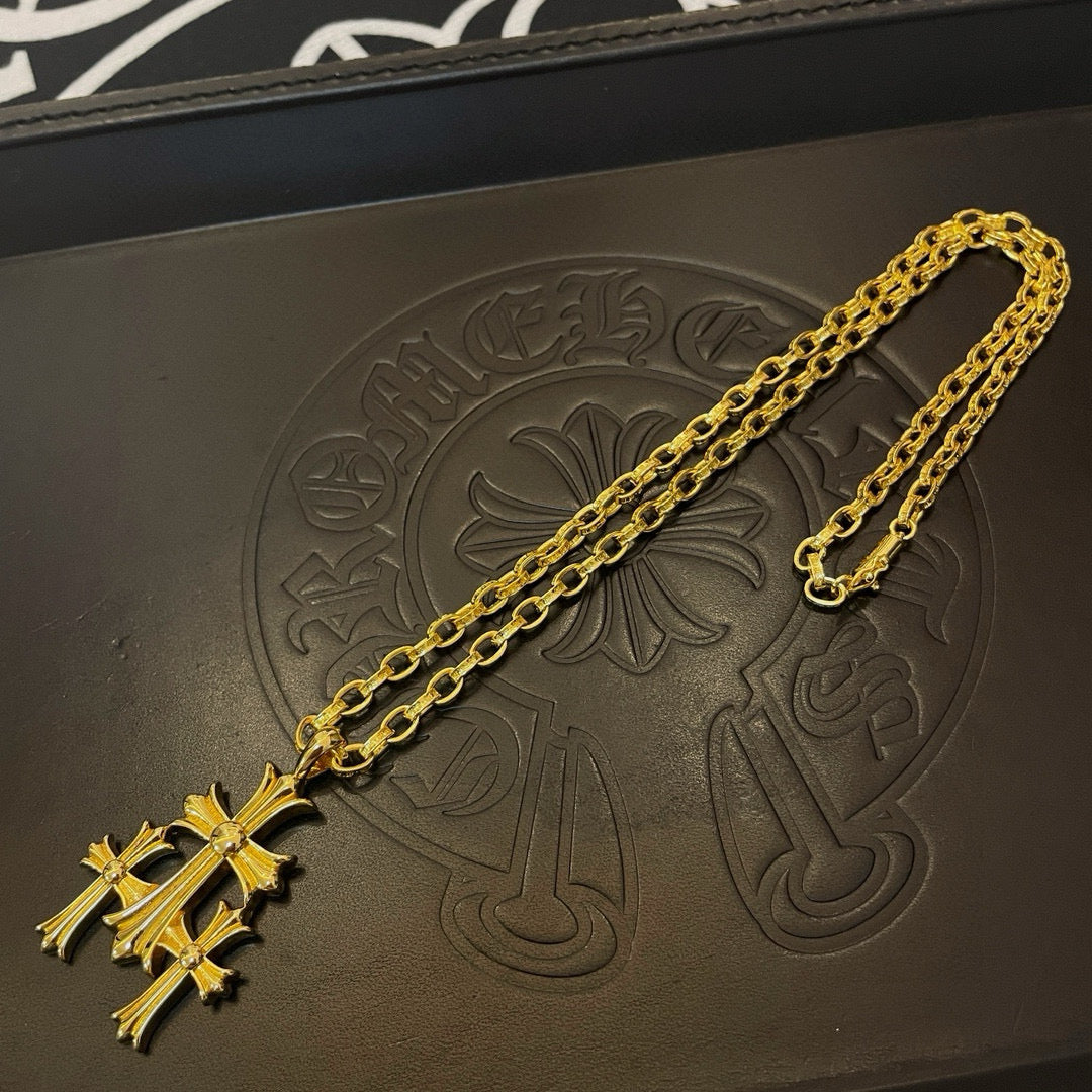 antique cross Pendant for men - alternate angle view 4