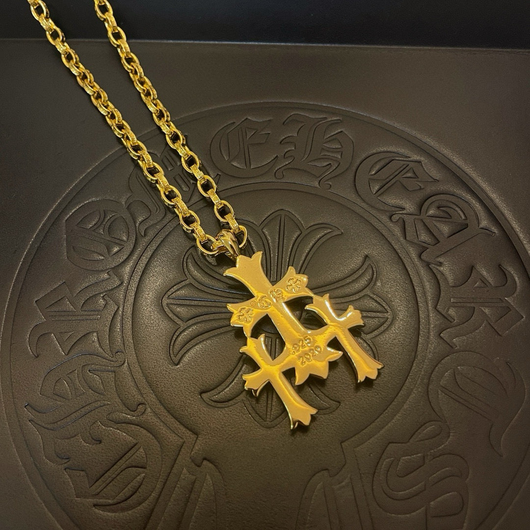 antique cross Pendant for men - alternate angle view 7