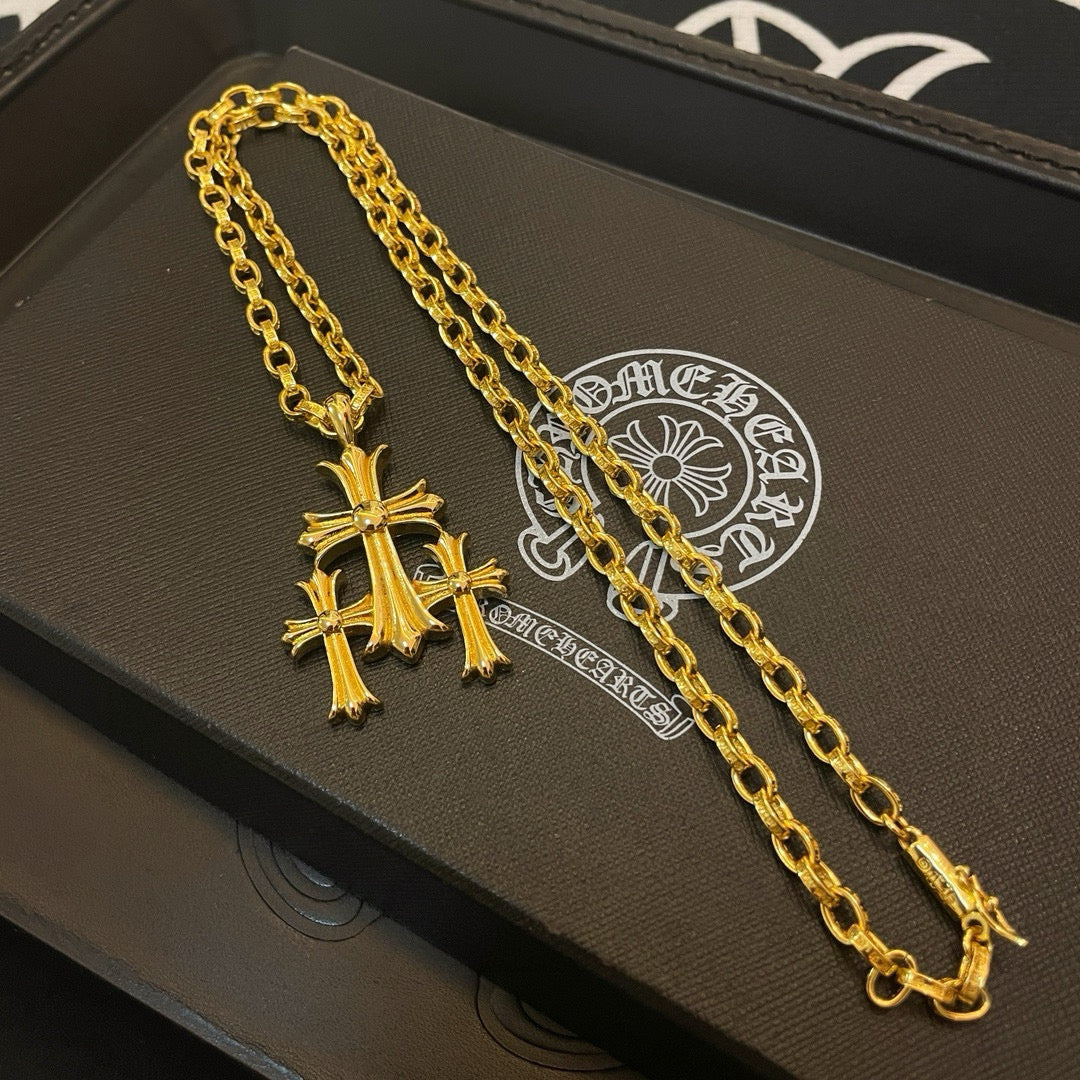 antique cross Pendant for men - alternate angle view 5