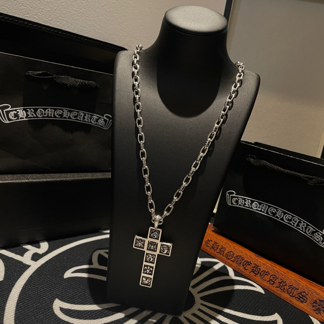 antique cross Pendant for men - alternate angle view 3
