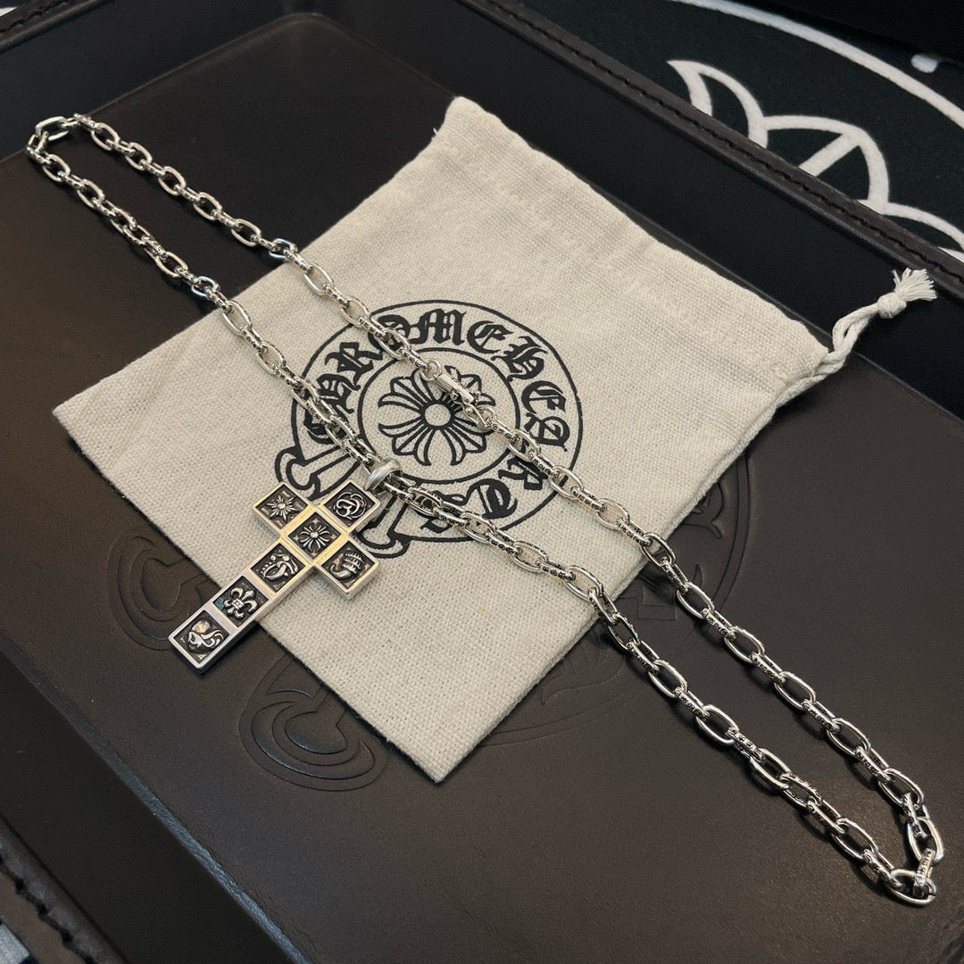 antique cross Pendant for men - alternate angle view 6