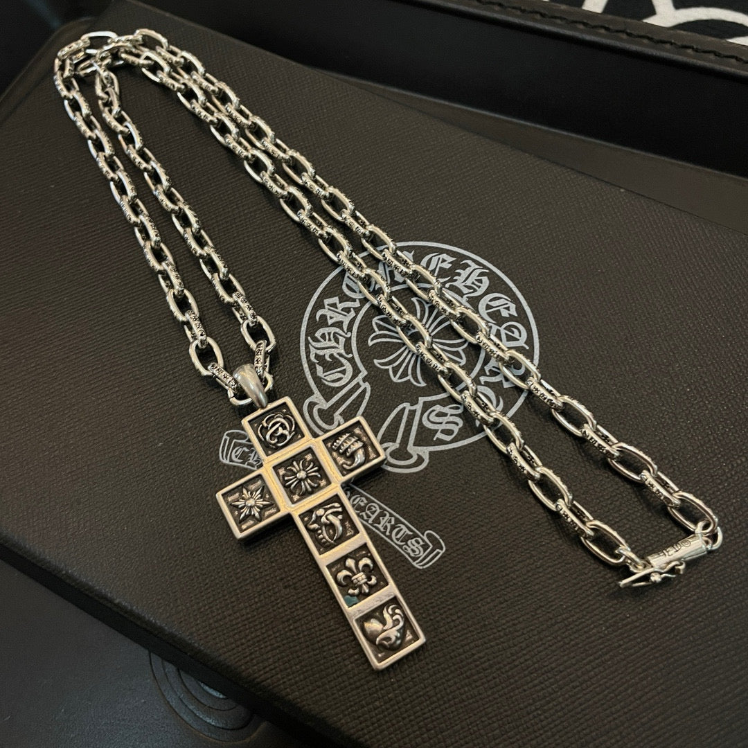 antique cross Pendant for men - alternate angle view 9