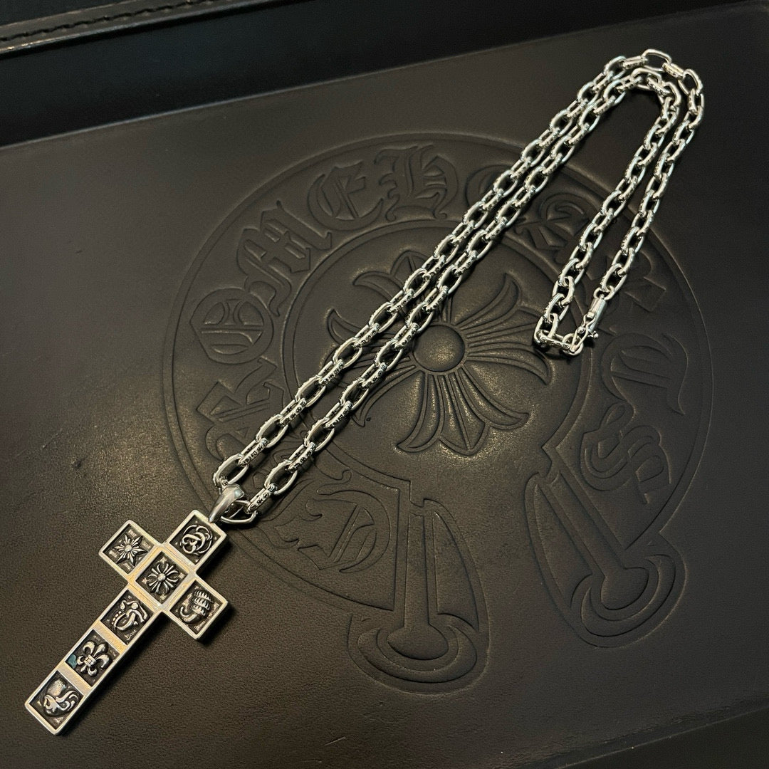 antique cross Pendant for men - alternate angle view 8