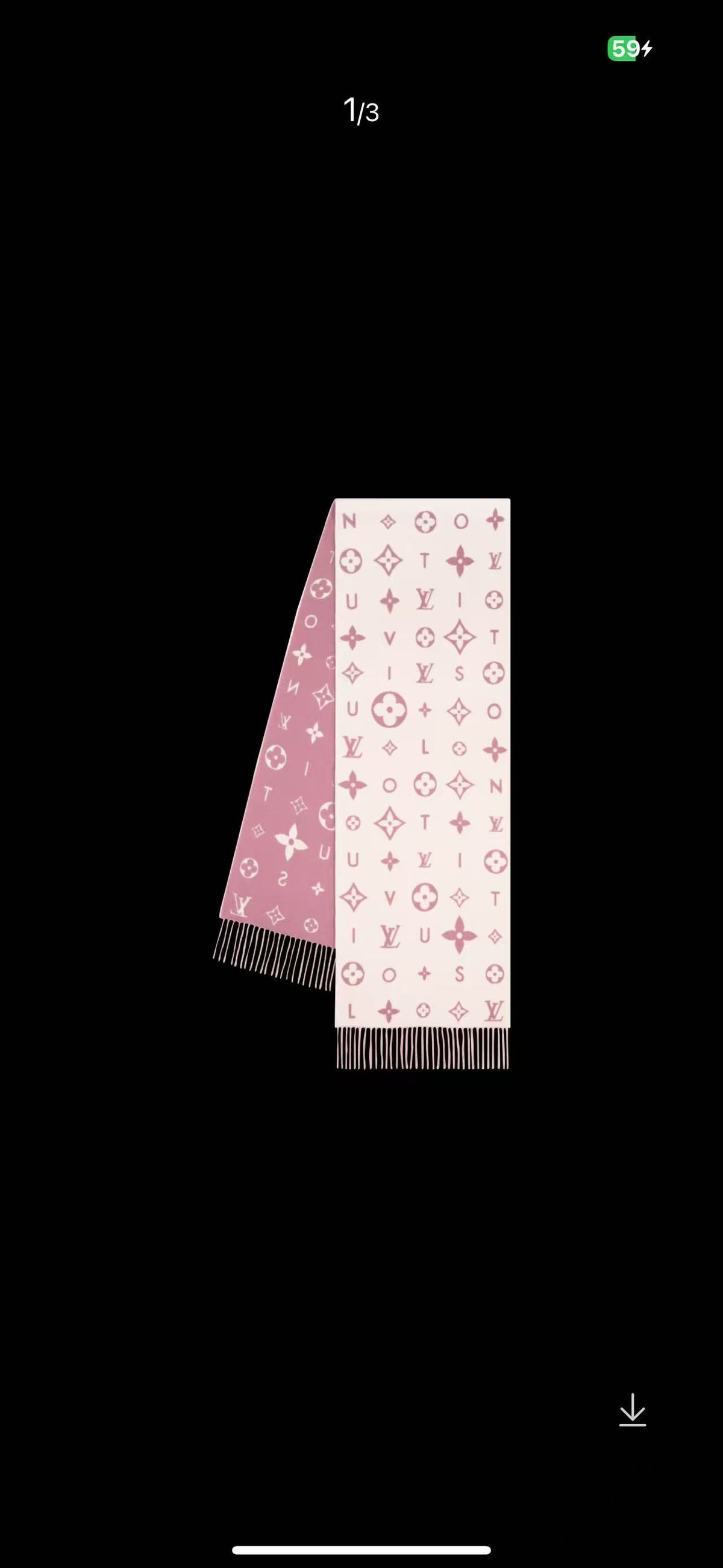 velvet floral Scarf for women - product detail view