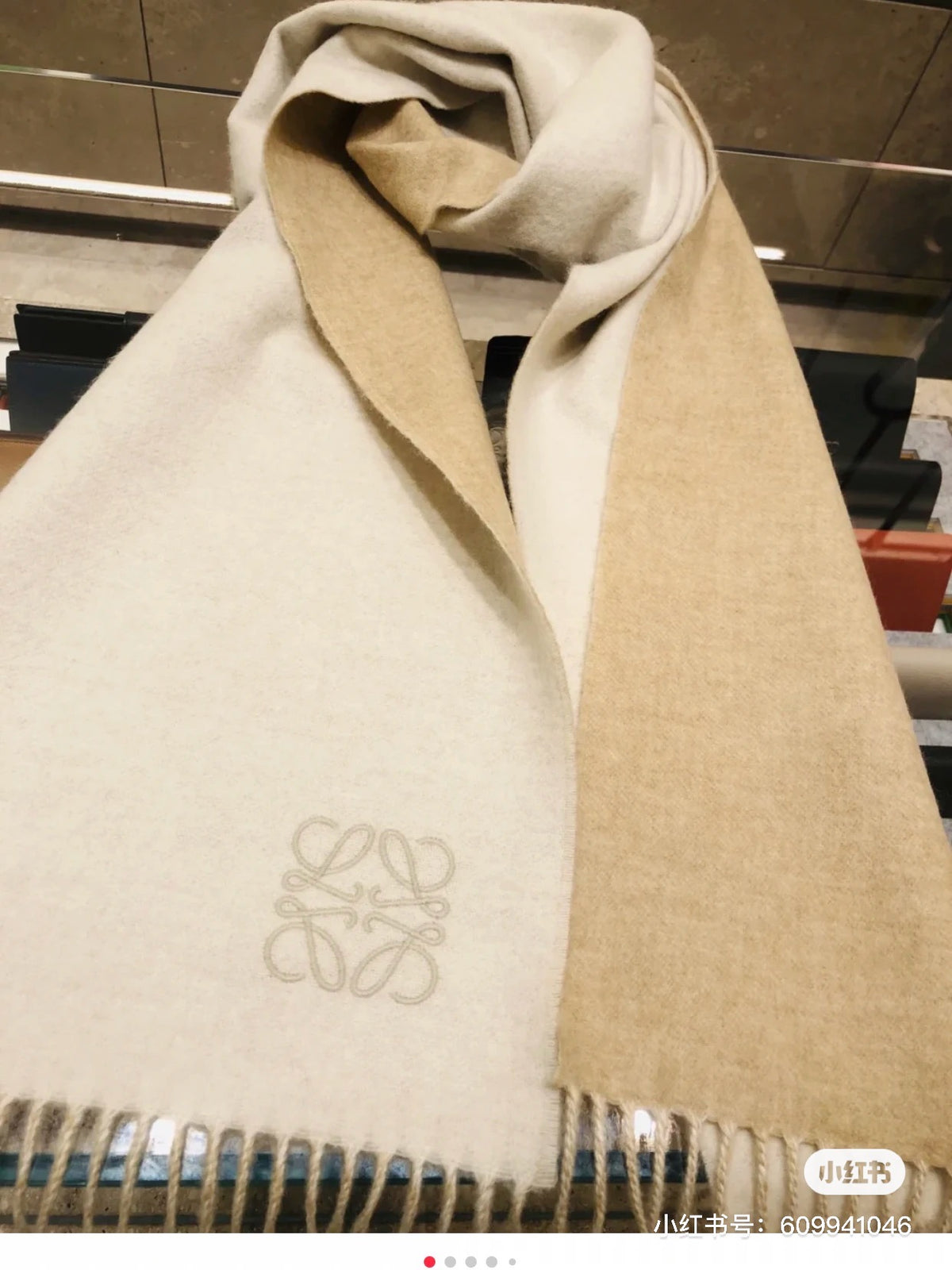 velvet cute Scarf for women - alternate angle view 3
