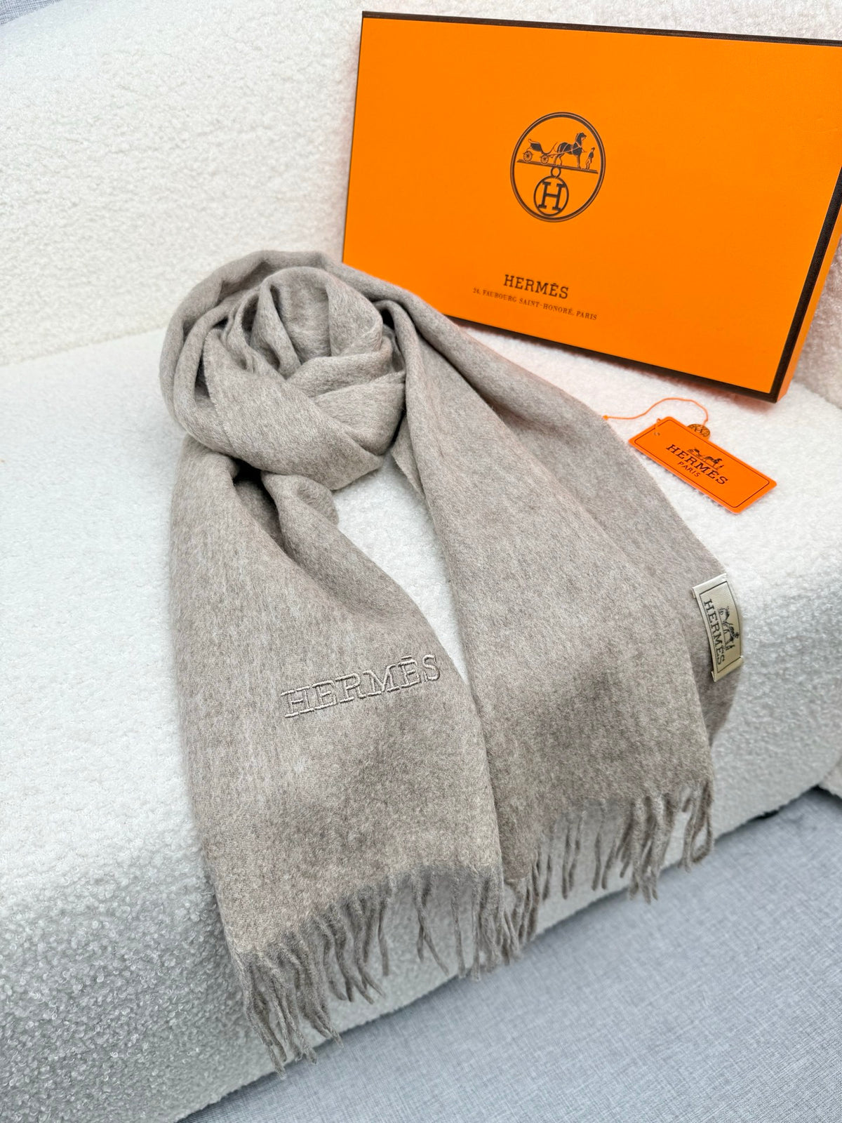 two-tone velvet elegant Scarf for men - alternate angle view 7
