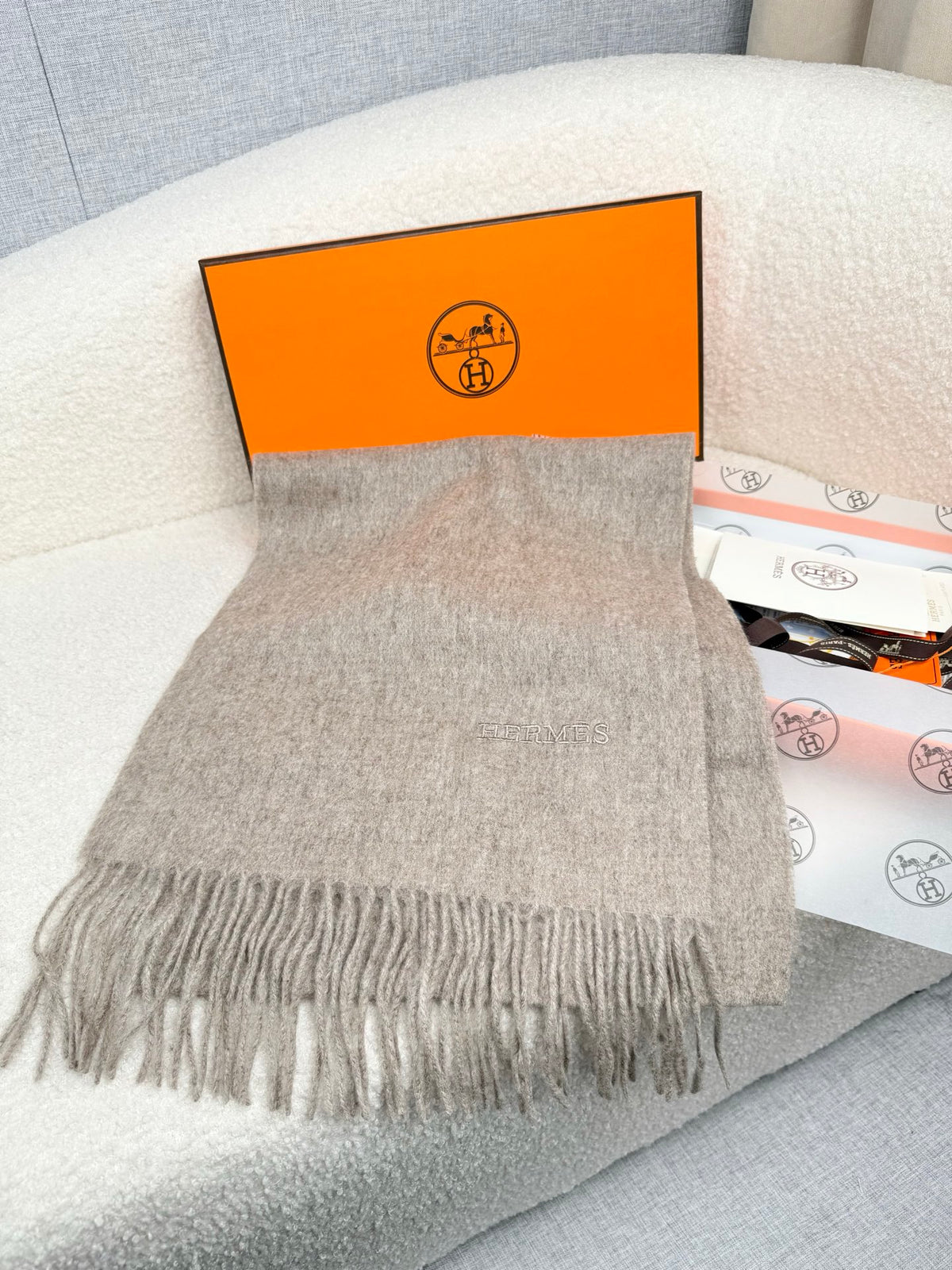 two-tone velvet elegant Scarf for men - alternate angle view 3