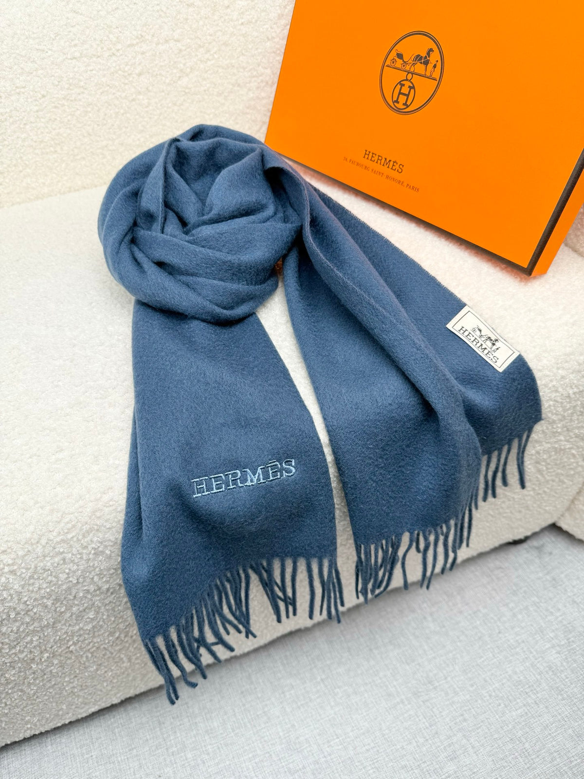 two-tone velvet elegant Scarf for men - alternate angle view 7