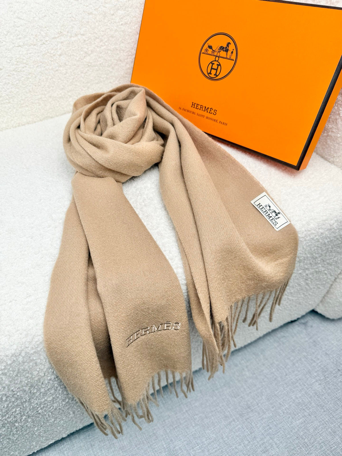 two-tone velvet elegant Scarf for men - alternate angle view 7