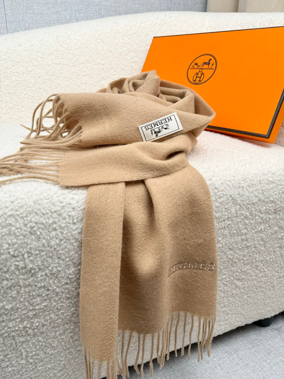 two-tone velvet elegant Scarf for men - alternate angle view 8