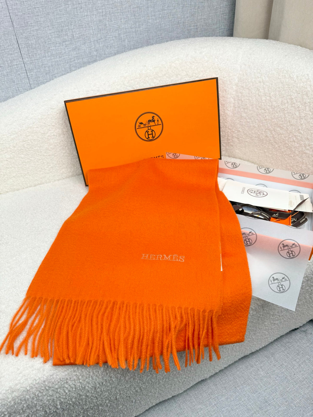 two-tone velvet elegant Scarf for men - alternate angle view 3