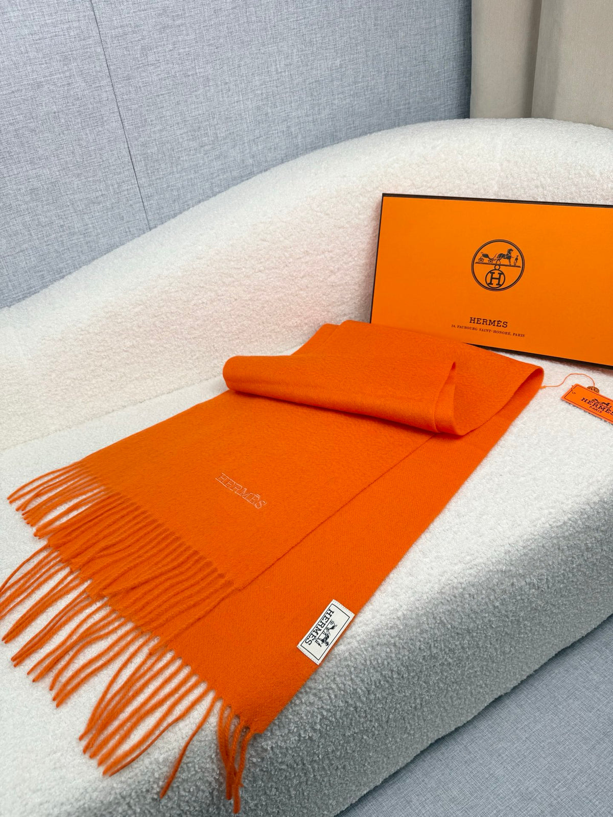 two-tone velvet elegant Scarf for men - alternate angle view 4