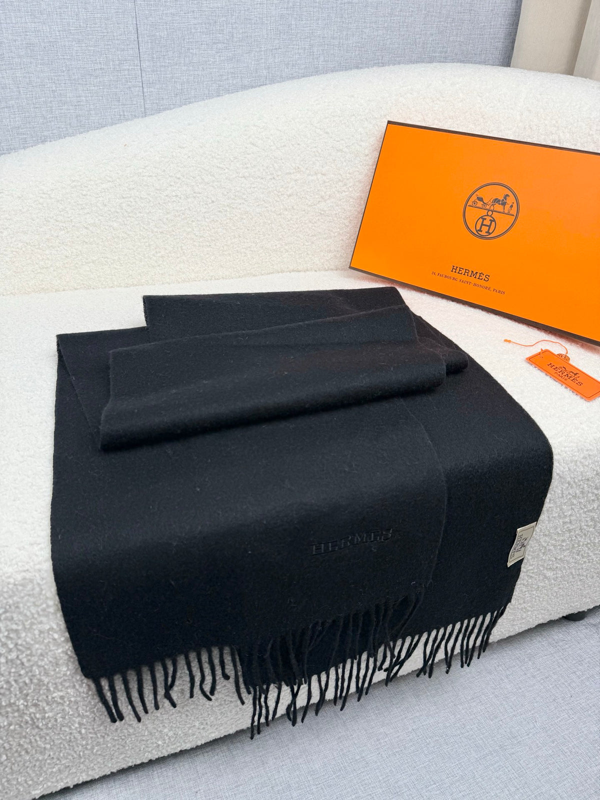 two-tone velvet elegant Scarf for men - alternate angle view 6