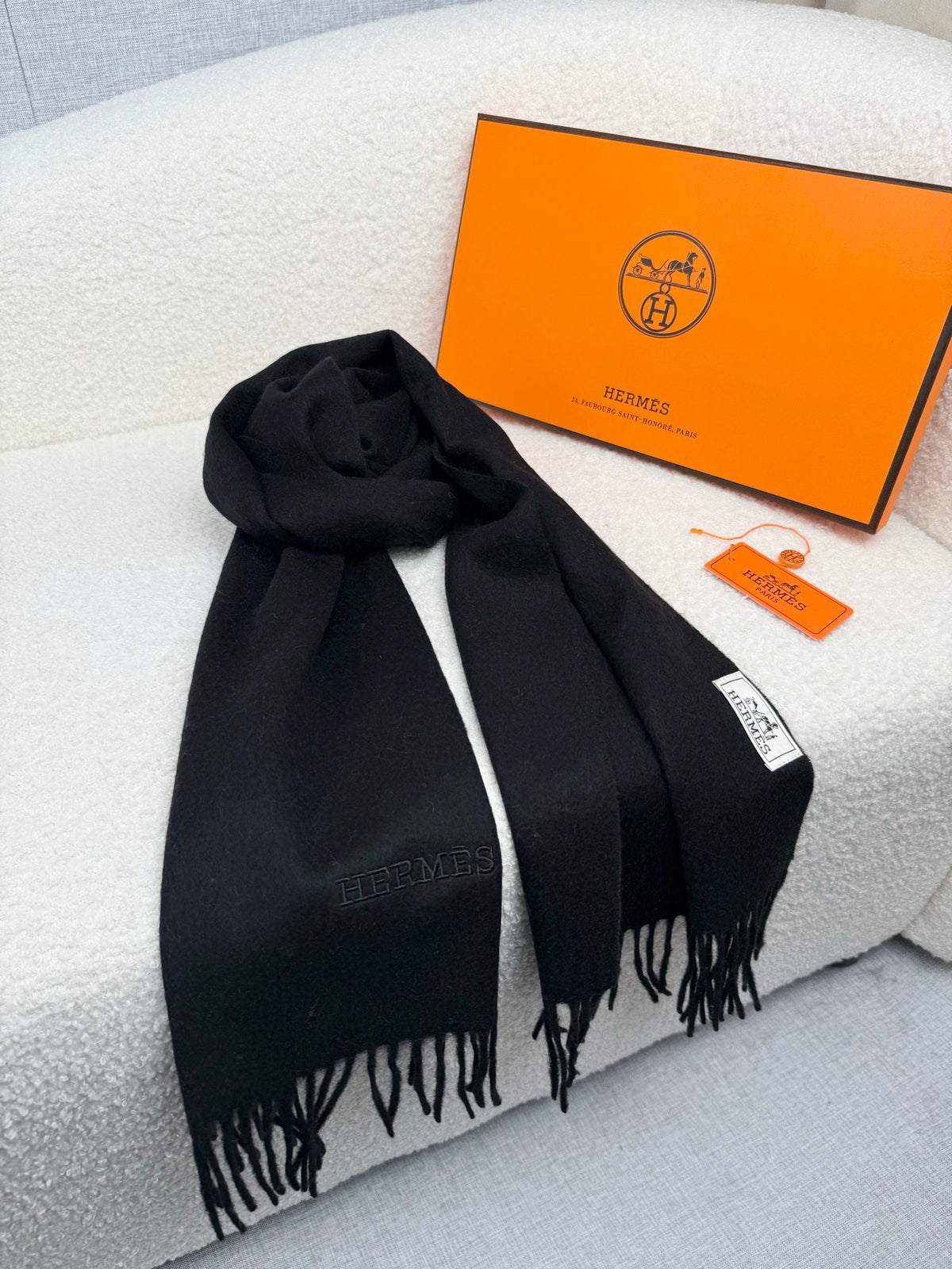 two-tone velvet elegant Scarf for men - alternate angle view 7