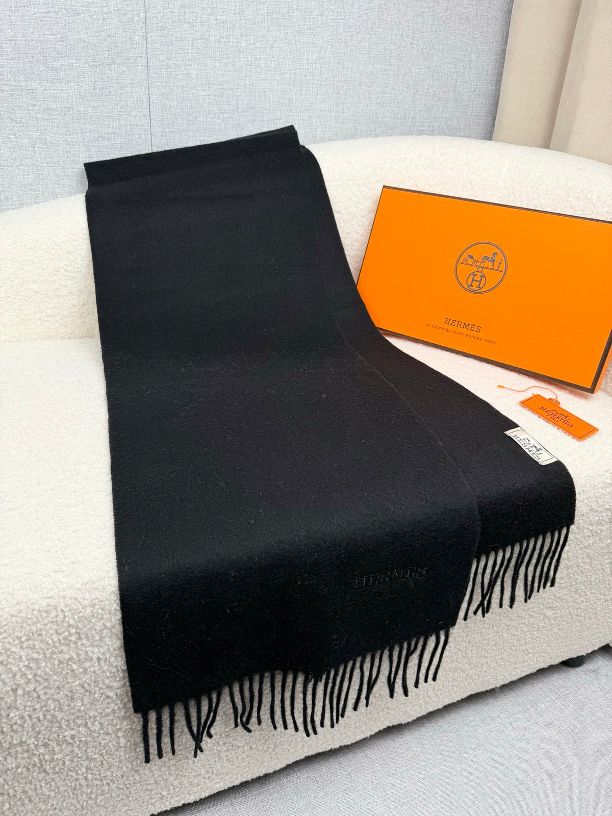 two-tone velvet elegant Scarf for men - alternate angle view 5