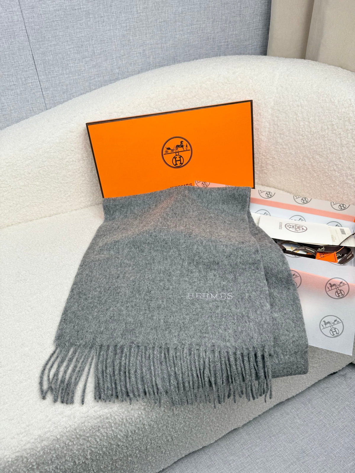 two-tone velvet elegant Scarf for men - alternate angle view 3
