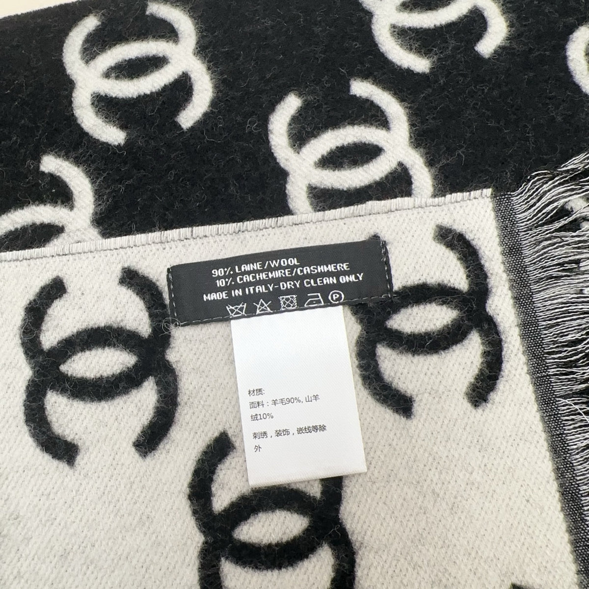 black and white velvet rose Scarf for women - alternate angle view 7