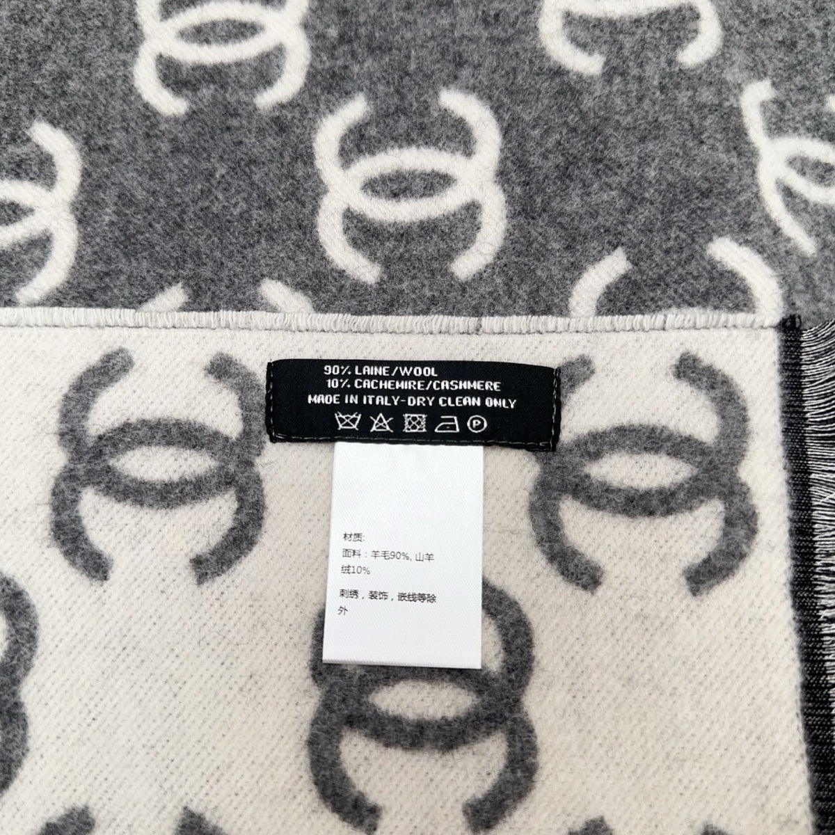 black and white velvet rose Scarf for women - alternate angle view 7