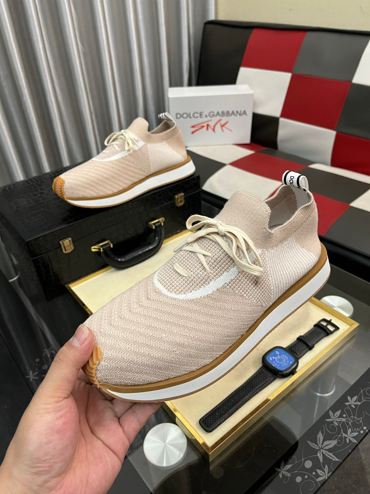 Dolce & Gabbana DG Men's Multi-Material Casual Sneakers