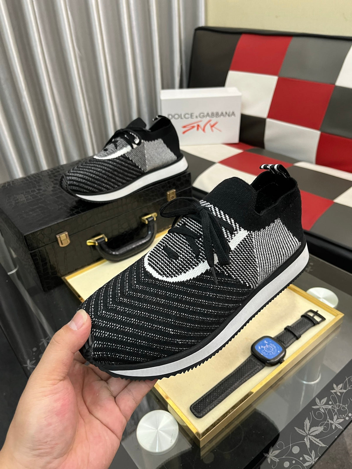 Dolce & Gabbana DG Men's Multi-Material Casual Sneakers