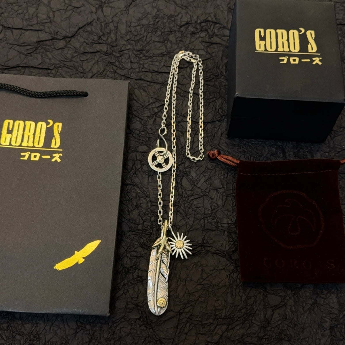 silver vintage Necklace for men - alternate angle view 3