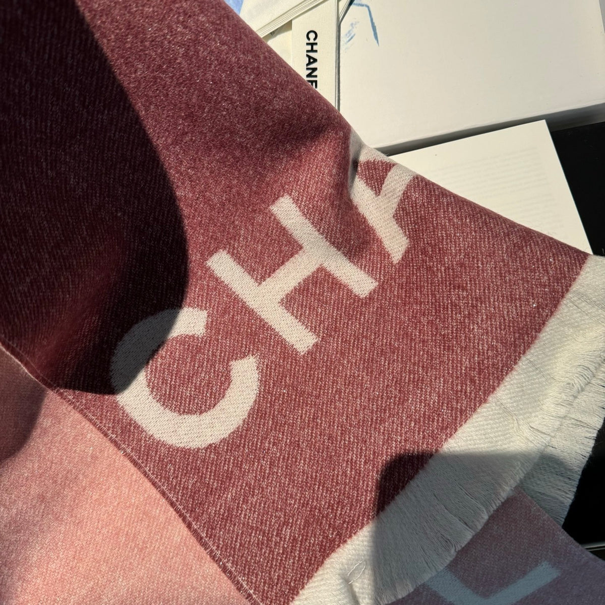 velvet letter Shawl for women - alternate angle view 7