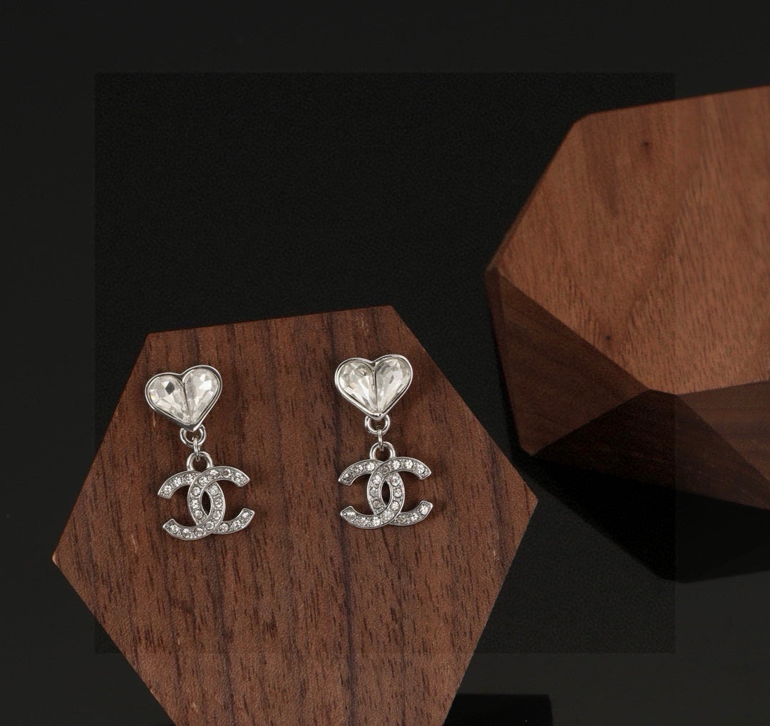 double c Drop Earrings for women - alternate angle view 3