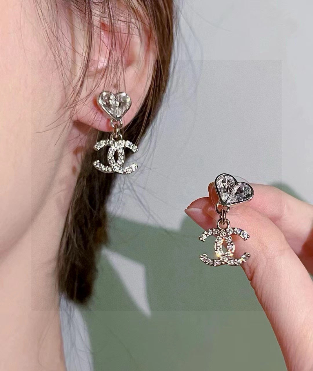 double c Drop Earrings for women - alternate angle view 6