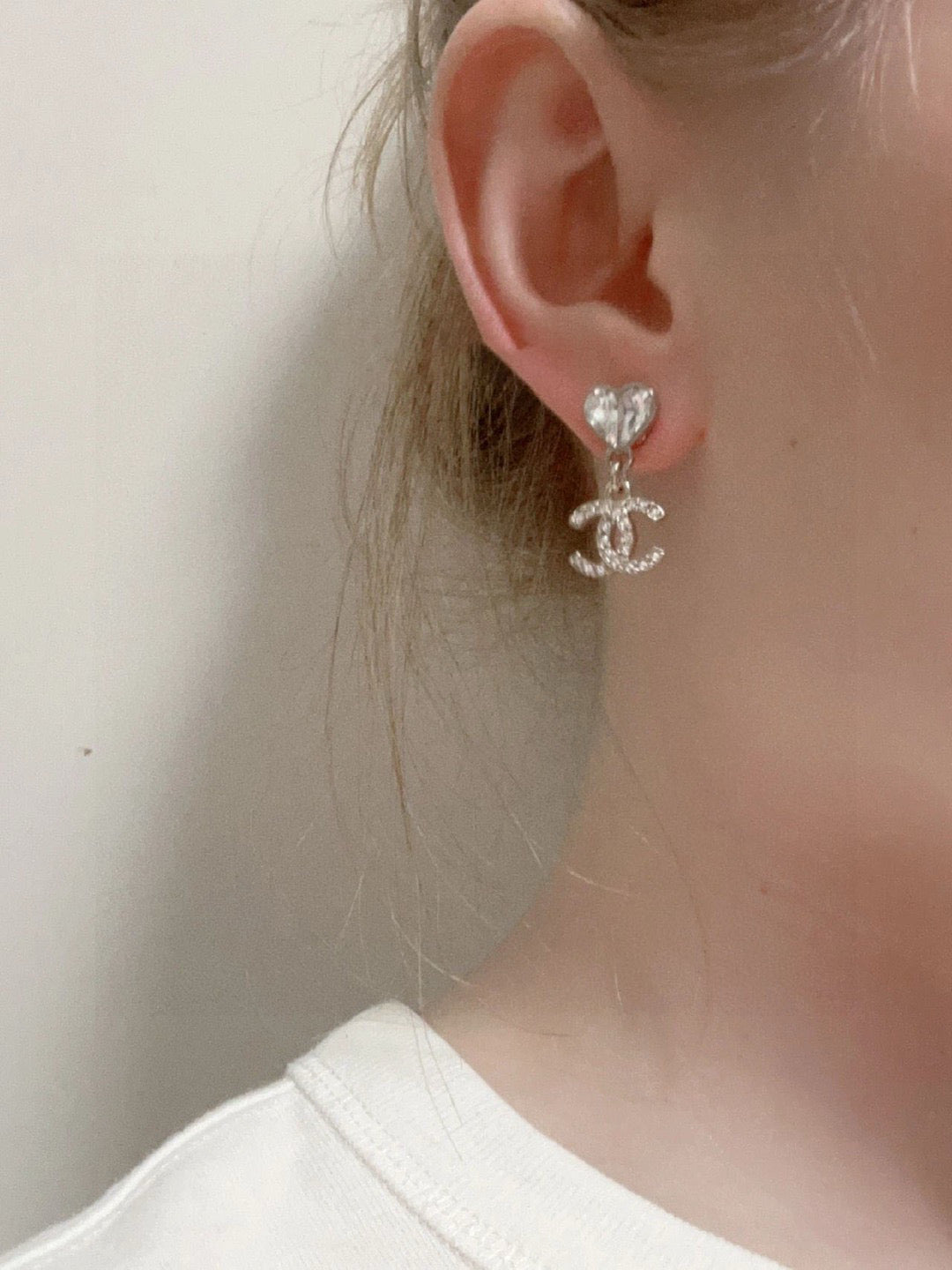 double c Drop Earrings for women - alternate angle view 8