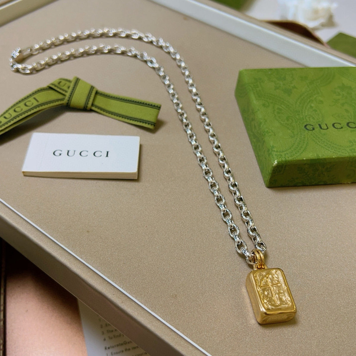 antique chain Necklace for women - alternate angle view 6