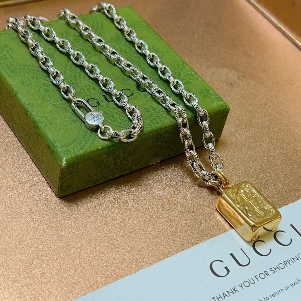 antique chain Necklace for women - alternate angle view 7