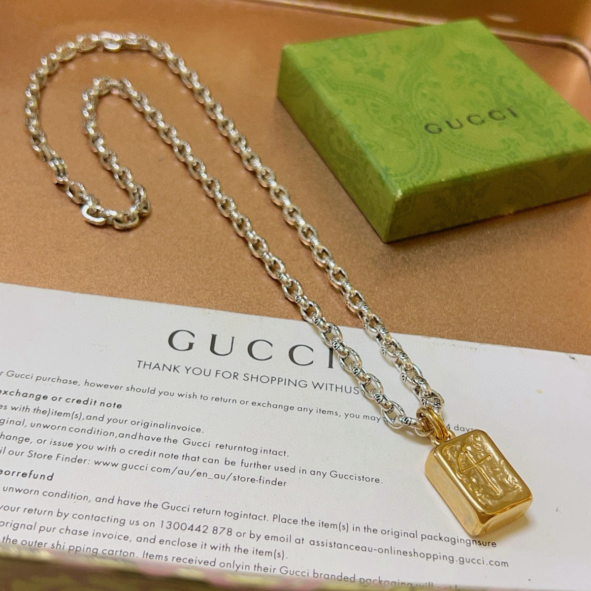 antique chain Necklace for women - alternate angle view 2