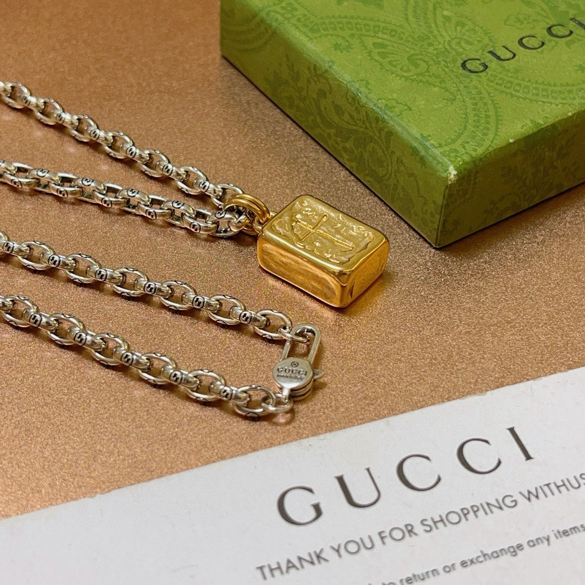 antique chain Necklace for women - alternate angle view 4