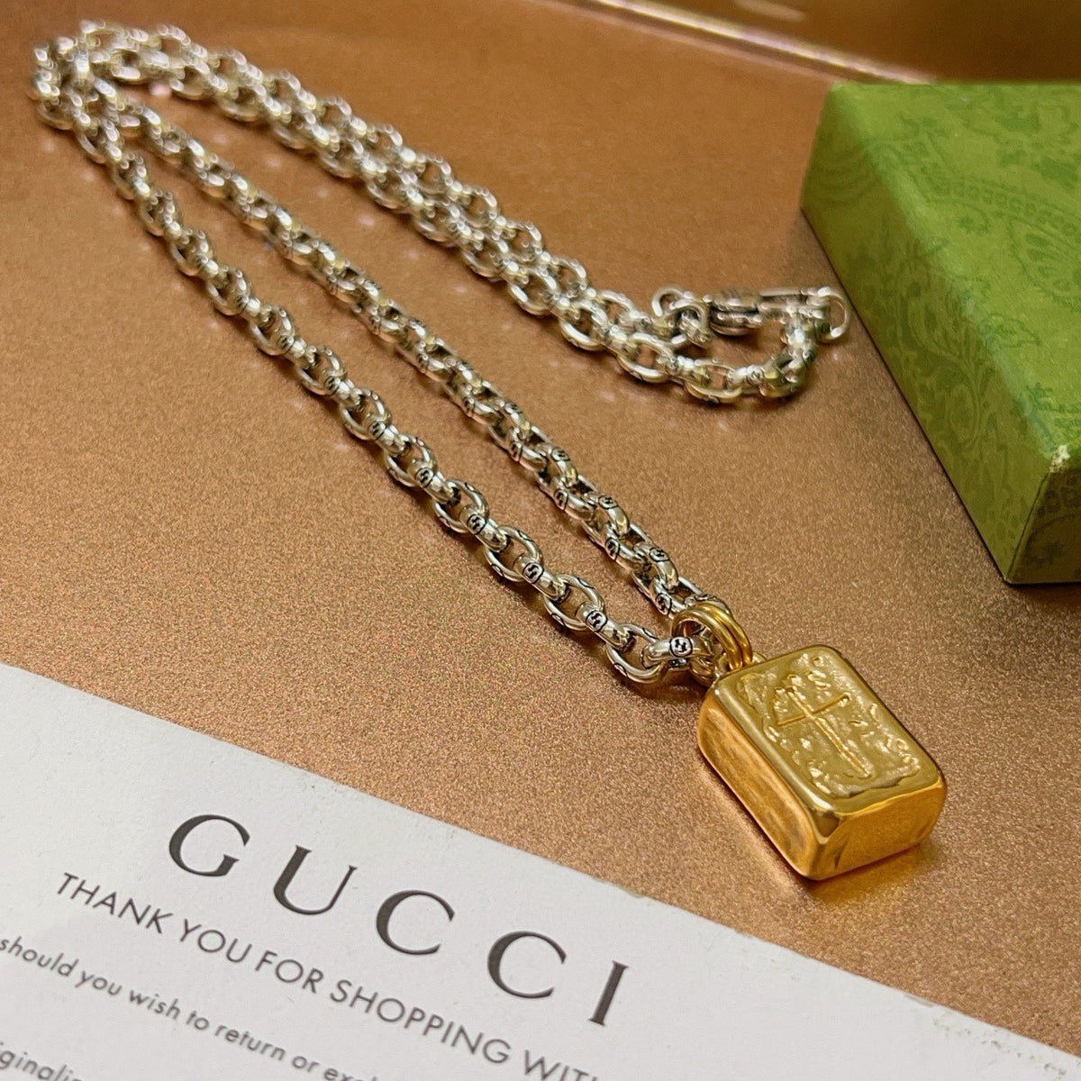 antique chain Necklace for women - product detail view